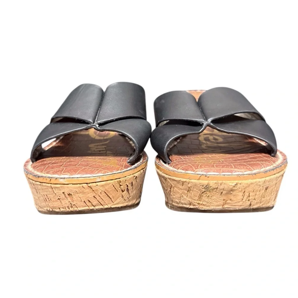 Sam Edelman Remini Women’s Wedge Sandals Black/Tan Size-8.5